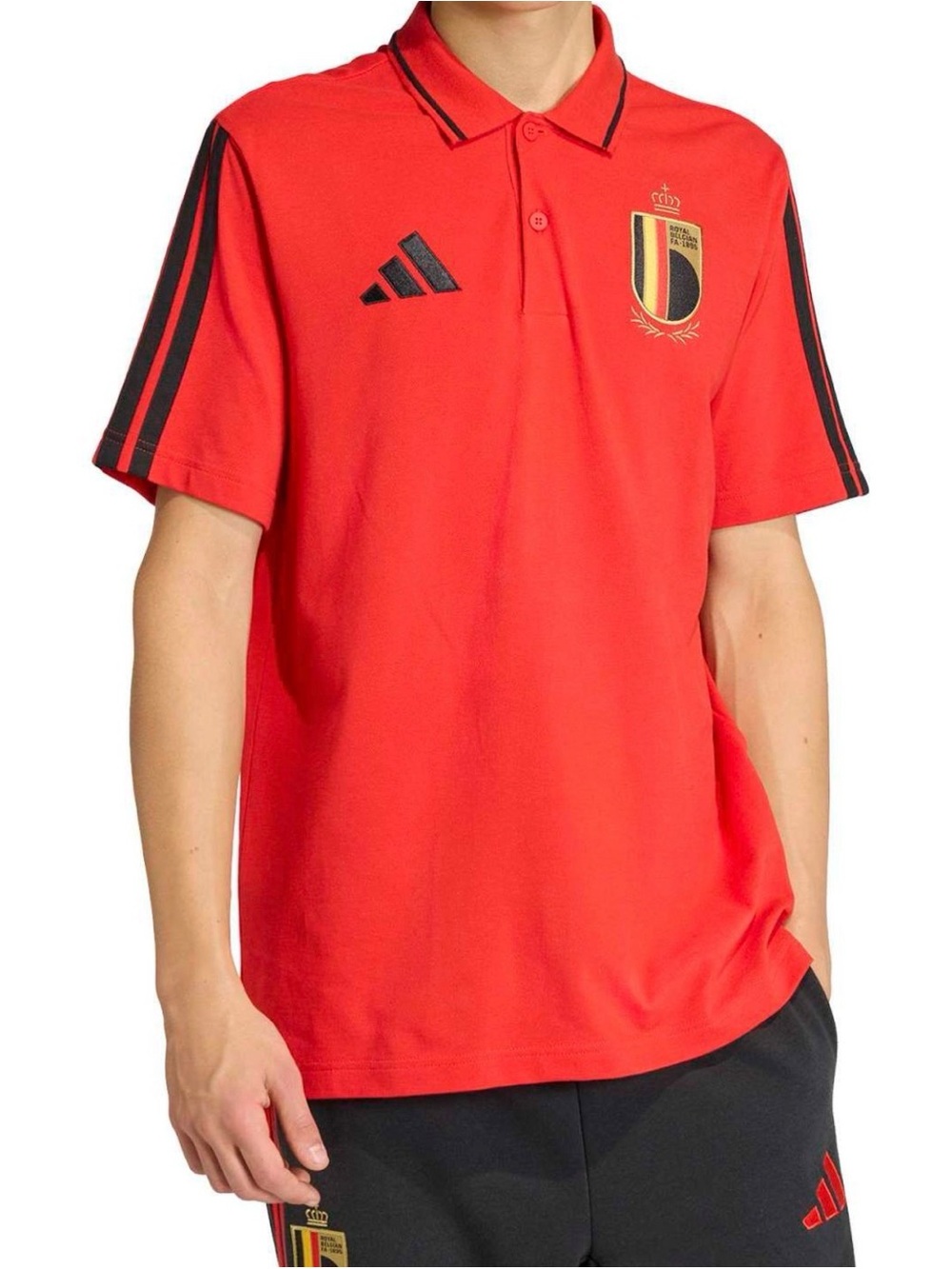 Adidas Belgium Football Men’s DNA Polo Shirt Red Size L New